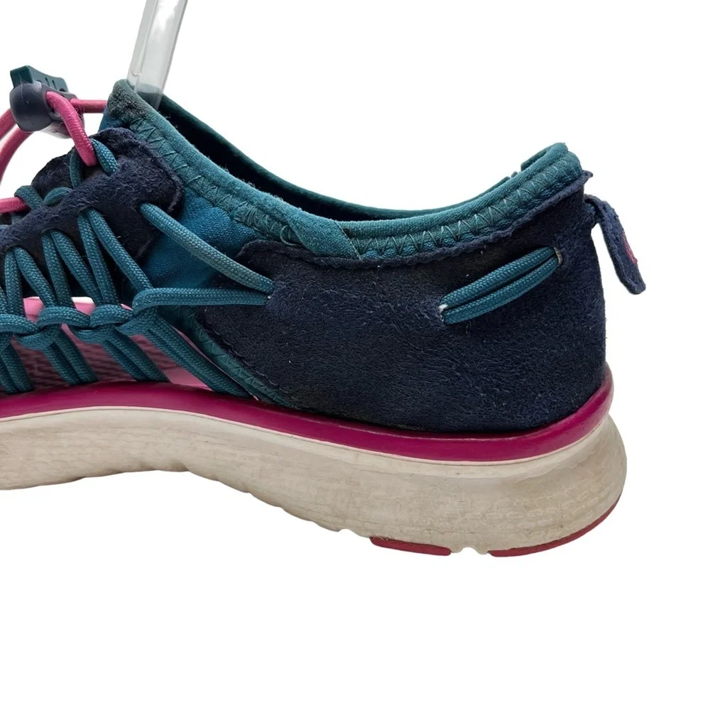 KEEN Teal Blue Pink Closed Toe Sneakers Sandals Hiking Fishing Camping Shoes  5 - Picture 15 of 15